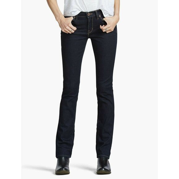 Lucky Brand Brooke Straight Mid Rise New Castle Stretch Jeans 7W12664 Size 00/24 - Picture 1 of 3
